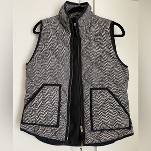 J. Crew patterned down zip vest